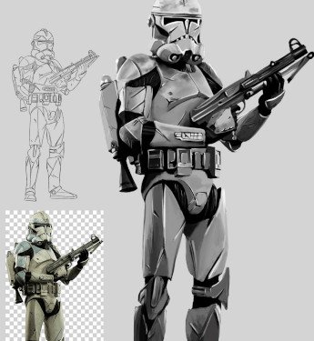 Tropas Star Wars Dibujo realista